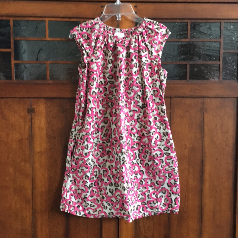 Hanna Andersson Leopard print with pink flowers dress